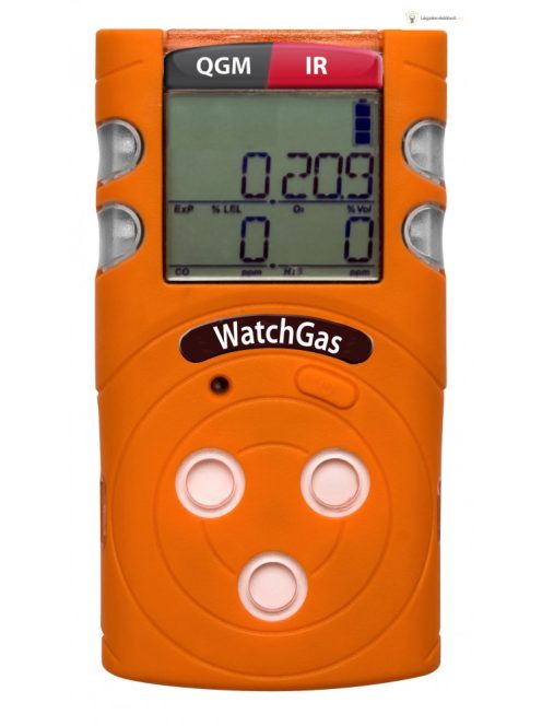 WatchGas QGM IR GÁZDETEKTOR, 4 GÁZOS (O2/LEL/CO/H2S) INFRÁS ÉGHETŐGÁZ SZENZORRAL!